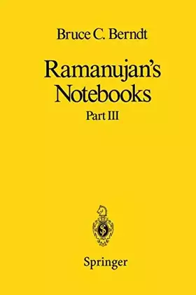 Couverture du produit · Ramanujan’s Notebooks: Part III