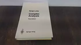 Couverture du produit · Complex Analysis