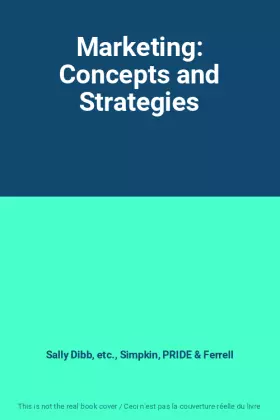 Couverture du produit · Marketing: Concepts and Strategies