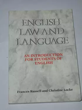 Couverture du produit · English Law and Language