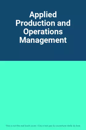 Couverture du produit · Applied Production and Operations Management