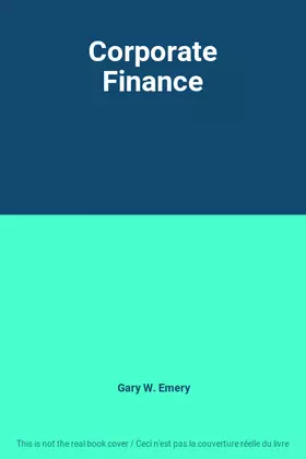 Couverture du produit · Corporate Finance