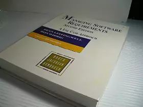 Couverture du produit · Managing Software Requirements: A Use Case Approach