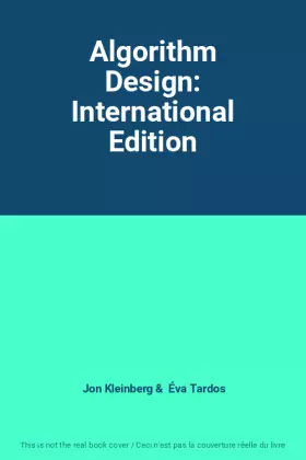 Couverture du produit · Algorithm Design: International Edition