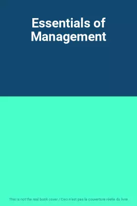 Couverture du produit · Essentials of Management