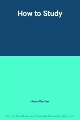 Couverture du produit · How to Study