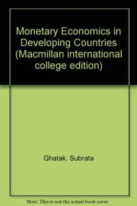 Couverture du produit · Monetary Economics in Developing Countries