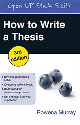 Couverture du produit · How To Write A Thesis