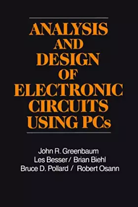 Couverture du produit · Analysis and Design of Electronic Circuits Using PCs