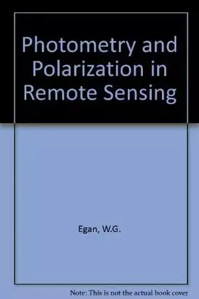 Couverture du produit · Photometry and polarization in remote sensing