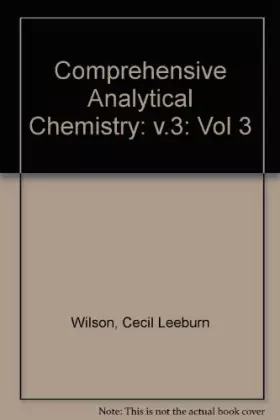 Couverture du produit · Comprehensive Analytical Chemistry: Elemental Analysis
