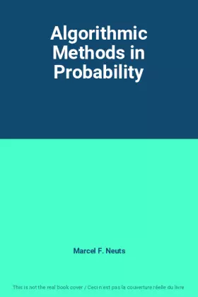 Couverture du produit · Algorithmic Methods in Probability