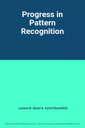 Couverture du produit · Progress in Pattern Recognition