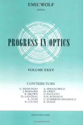 Couverture du produit · Progress in Optics