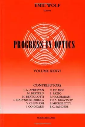 Couverture du produit · Progress in Optics
