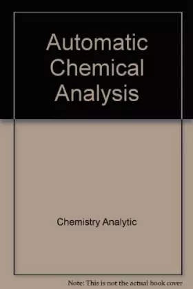 Couverture du produit · Automatic Chemical Analysis