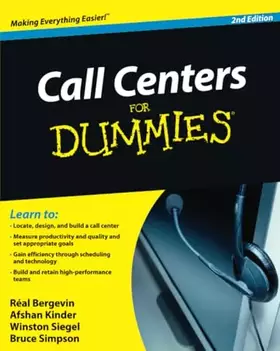 Couverture du produit · Call Centers For Dummies