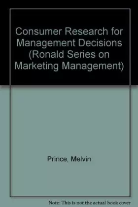 Couverture du produit · Consumer Research for Management Decisions