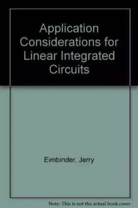 Couverture du produit · Application Considerations for Linear Integrated Circuits