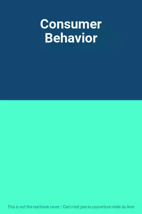 Couverture du produit · Consumer Behavior