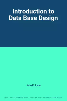 Couverture du produit · Introduction to Data Base Design