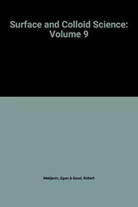 Couverture du produit · Surface and Colloid Science Volume 9