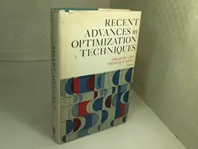 Couverture du produit · Recent Advances in Optimization Techniques