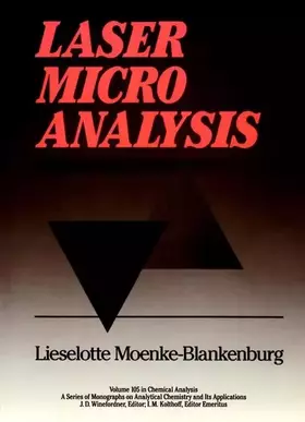 Couverture du produit · Laser Microanalysis