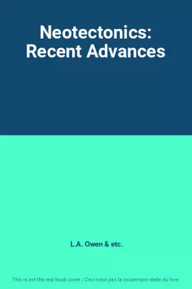 Couverture du produit · Neotectonics: Recent Advances