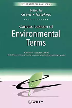 Couverture du produit · Concise Lexicon of Environmental Terms (Environmental Law)