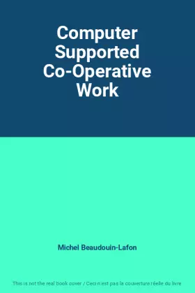 Couverture du produit · Computer Supported Co-Operative Work