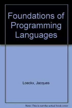 Couverture du produit · Foundations of Programming Languages