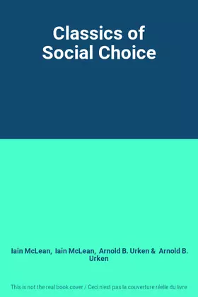Couverture du produit · Classics of Social Choice