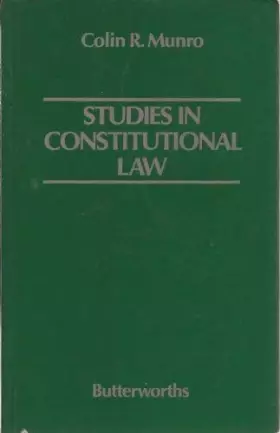 Couverture du produit · Studies in Constitutional Law