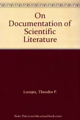 Couverture du produit · On Documentation of Scientific Literature