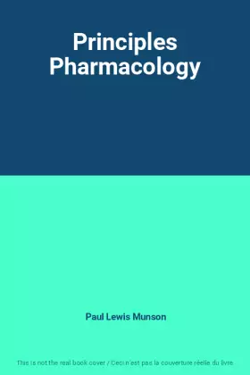 Couverture du produit · Principles Pharmacology