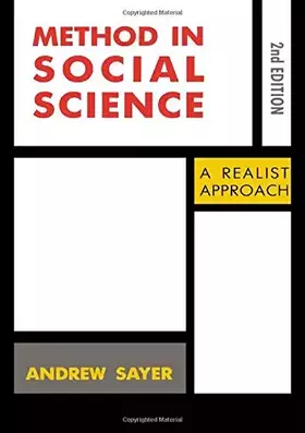 Couverture du produit · Method in Social Science