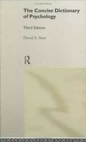 Couverture du produit · The Concise Dictionary of Psychology