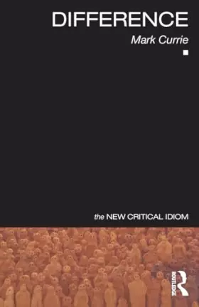 Couverture du produit · Difference (The New Critical Idiom)