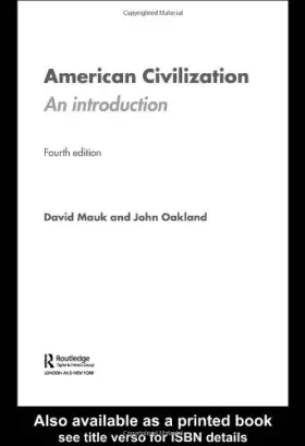 Couverture du produit · American Civilization: An Introduction