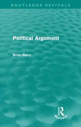 Couverture du produit · Political Argument (Routledge Revivals)