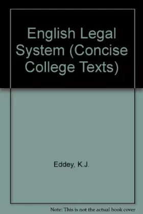 Couverture du produit · English Legal System