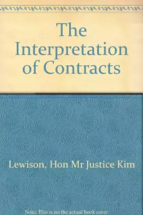Couverture du produit · The Interpretation of Contracts