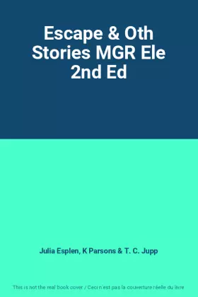 Couverture du produit · Escape & Oth Stories MGR Ele 2nd Ed