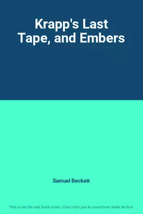 Couverture du produit · Krapp's Last Tape, and Embers