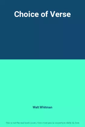 Couverture du produit · Choice of Verse