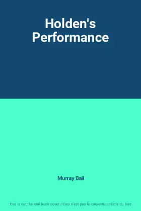 Couverture du produit · Holden's Performance
