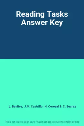 Couverture du produit · Reading Tasks Answer Key
