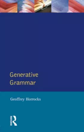Couverture du produit · Generative Grammar (Longman Linguistics Library)