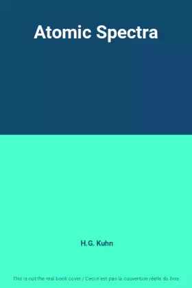 Couverture du produit · Atomic Spectra